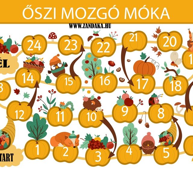 Őszi mozgó móka társas játék